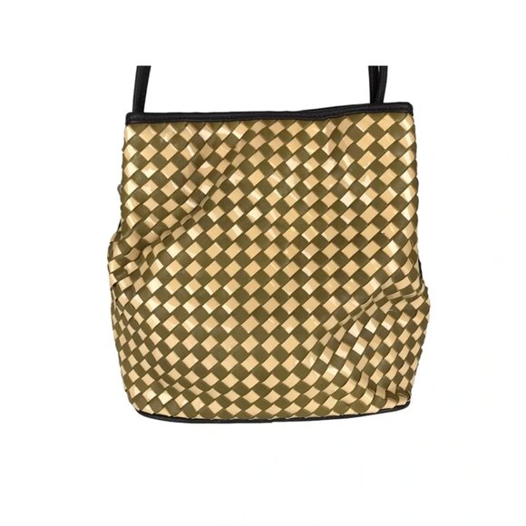 Samoe Style Womens Beige Brown Inner Zip Pocket Double Shoulder Strap Sling Bag - Picture 3 of 8